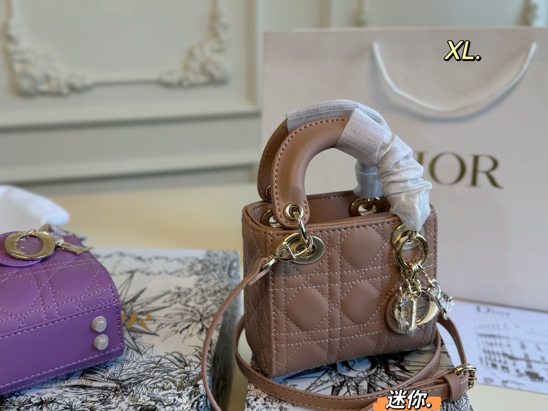 Lady Dior Mini Handbag - Elegant Quilted Design