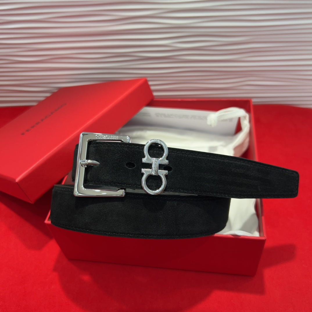 Fila Women's Elegant Leather Belt - 3.0cm Pin Buckle Design