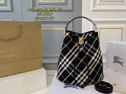 Burberry Checkered Drawstring Bucket Bag - Stylish and Versatile