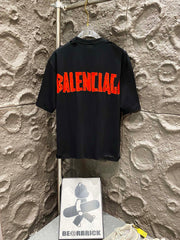 Balenciaga Paris Distressed Cotton T-Shirt - Unisex