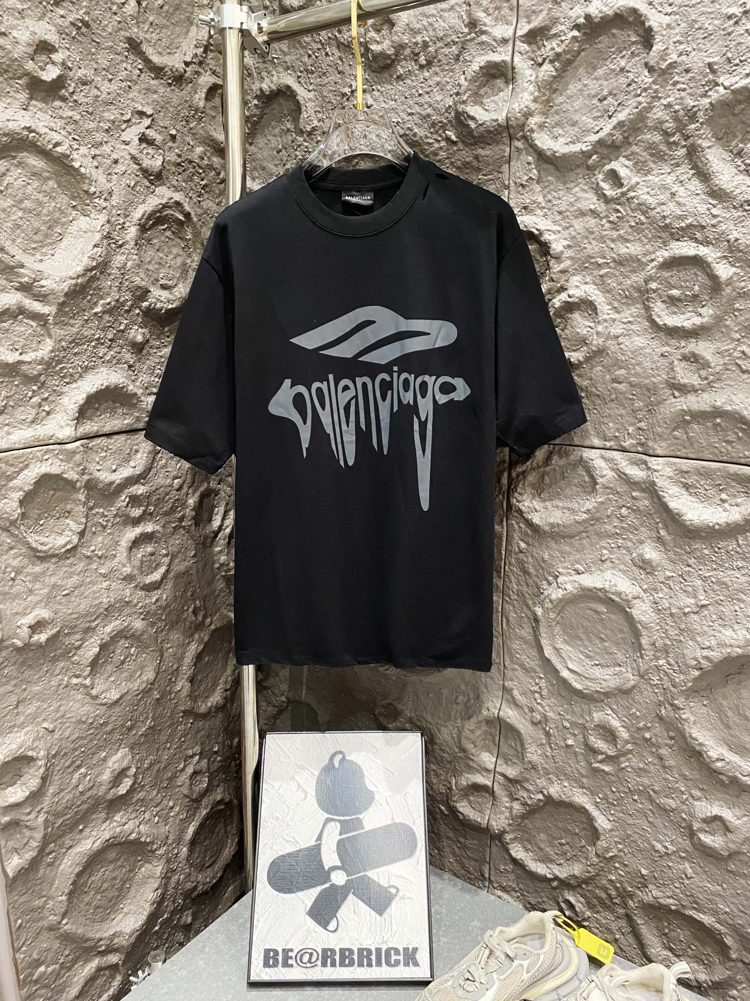 Balenciaga Paris SS25 Distressed Short-Sleeve T-Shirt