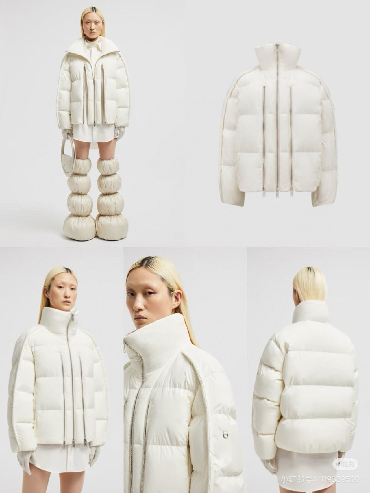 Moncler High Version Zippered Bread Down Jacket