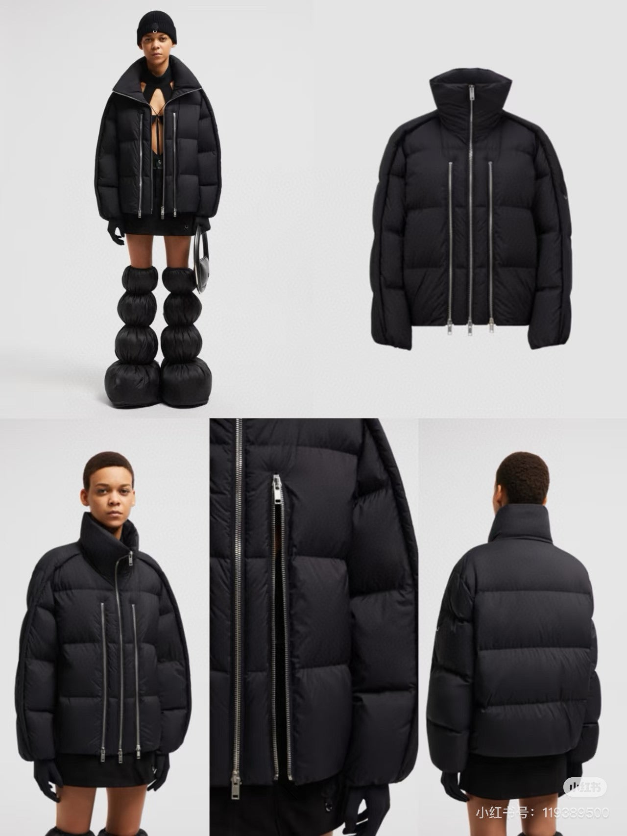 Moncler High Version Zippered Bread Down Jacket