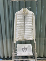 Moncler-Inspired Women's Wool Knitted Splicing Jacket