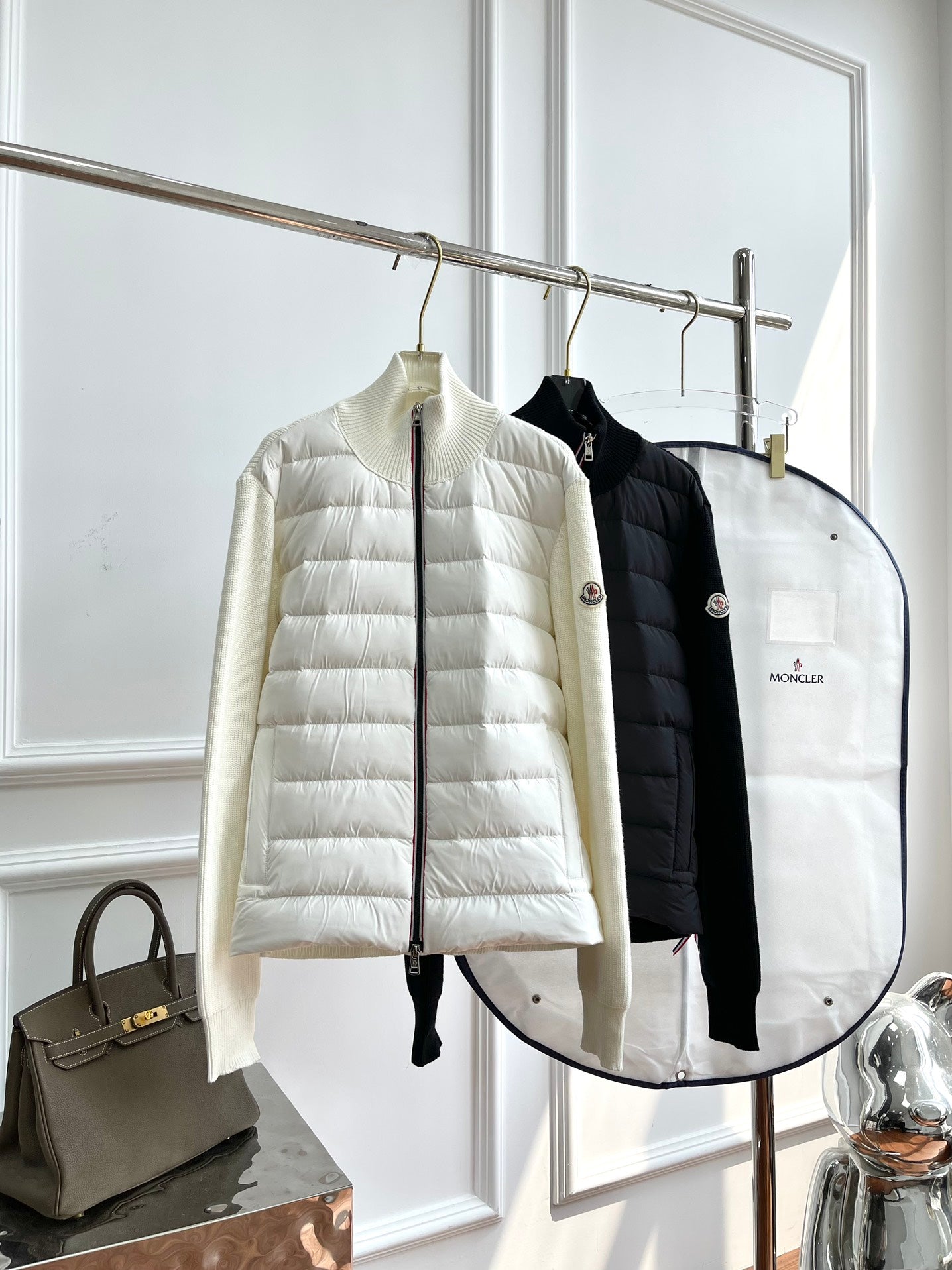 Stylish Men's Knitted Down Jacket - Moncler-Inspired Goose Down Jacket