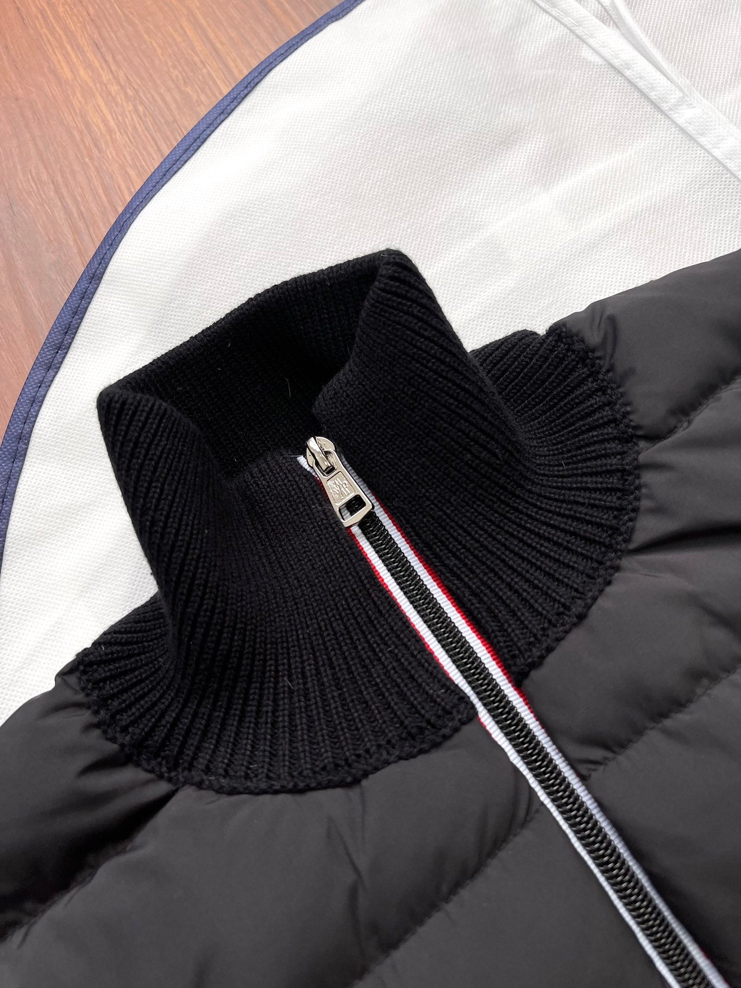 Moncler-Inspired Knitted Down Jacket - Men's Fashionable Winter Outerwear