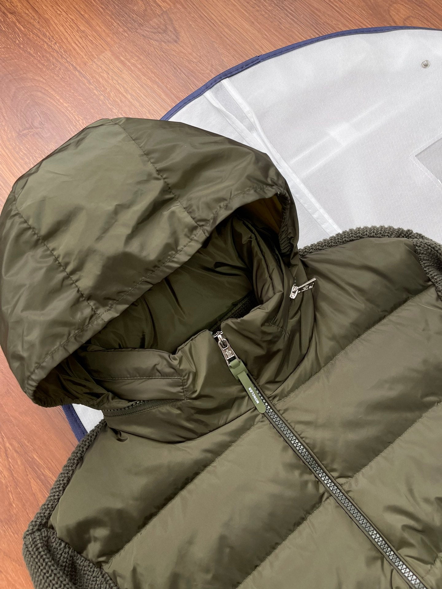 Moncler Down Jacket - Muffled Knitted Splicing with Hidden Hood
