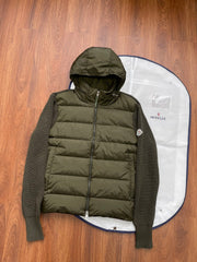 Moncler Down Jacket - Muffled Knitted Splicing with Hidden Hood