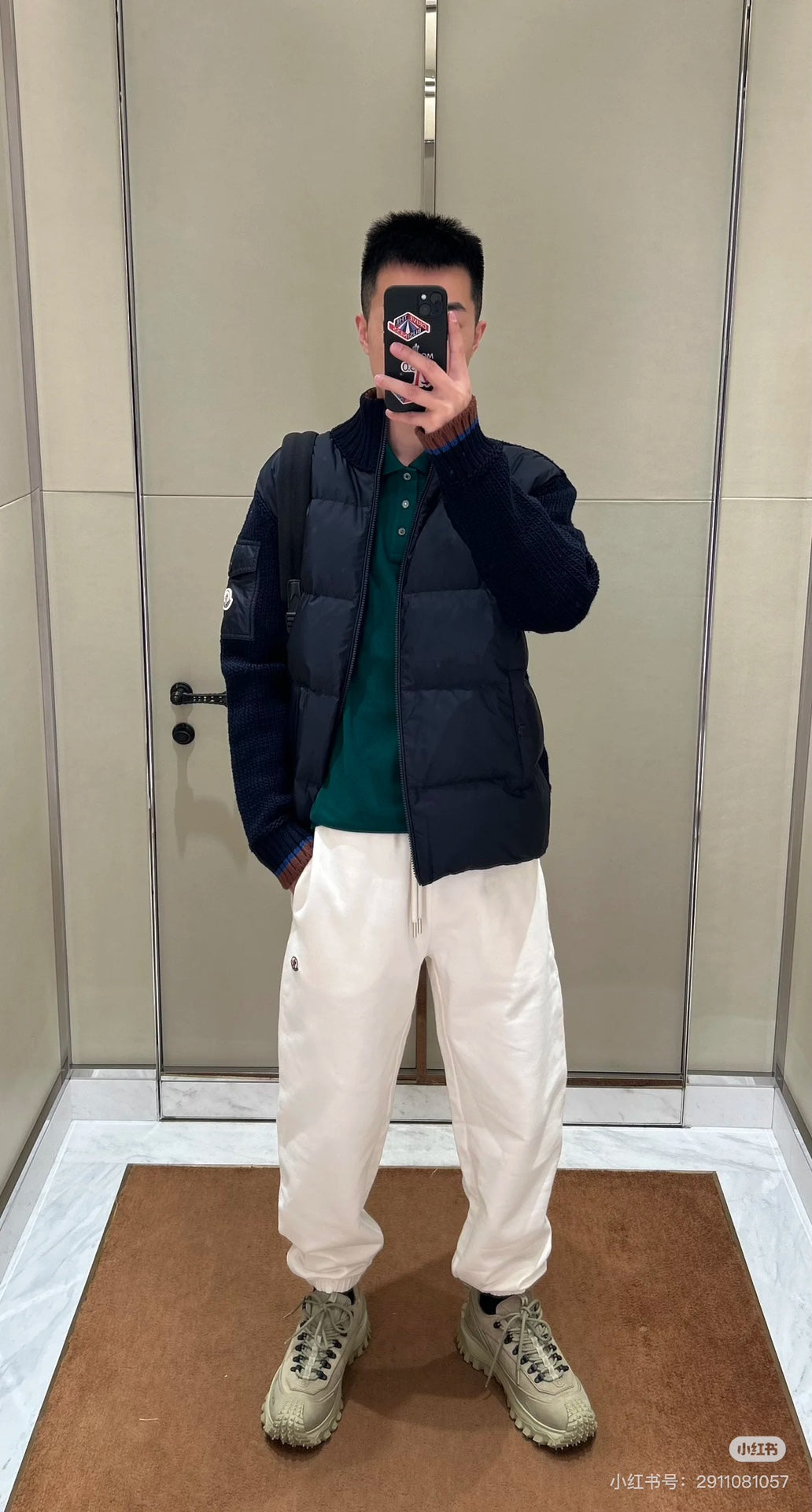 Moncler-Inspired Knitted Patchwork Down Jacket - Stylish & Warm