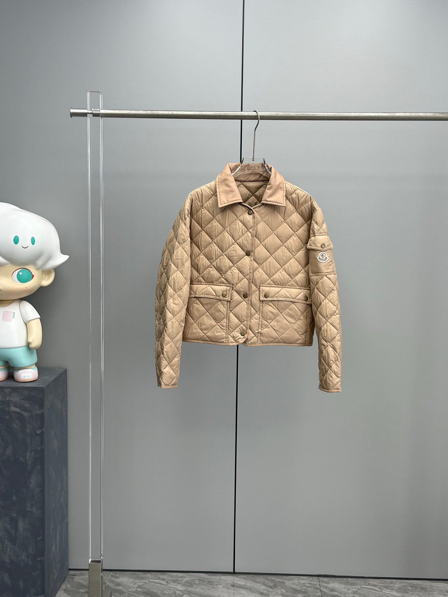 Moncler Women's 2025 Diamond Quilted Down Shirt Jacket