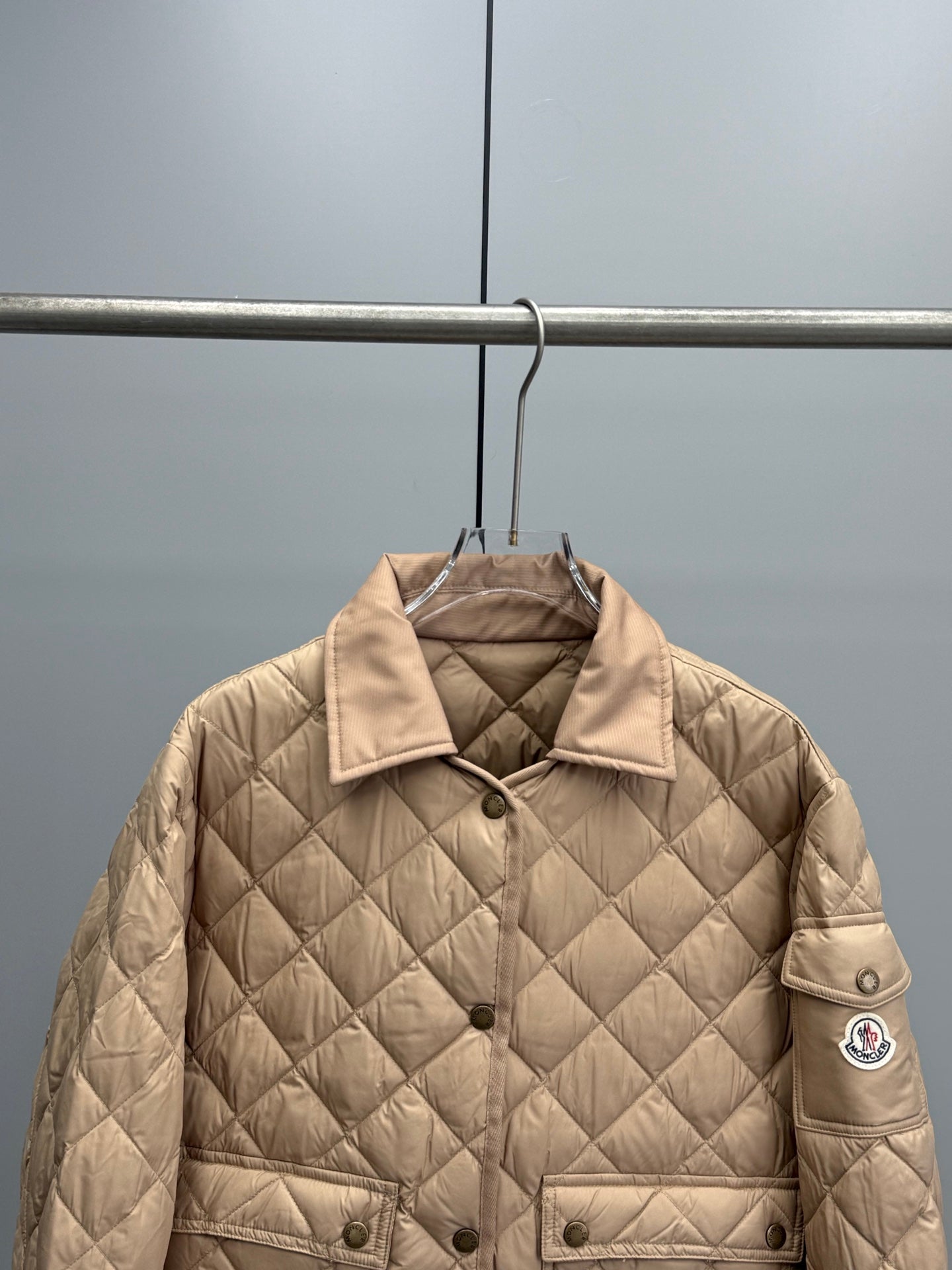 Moncler Women's 2025 Diamond Quilted Down Shirt Jacket