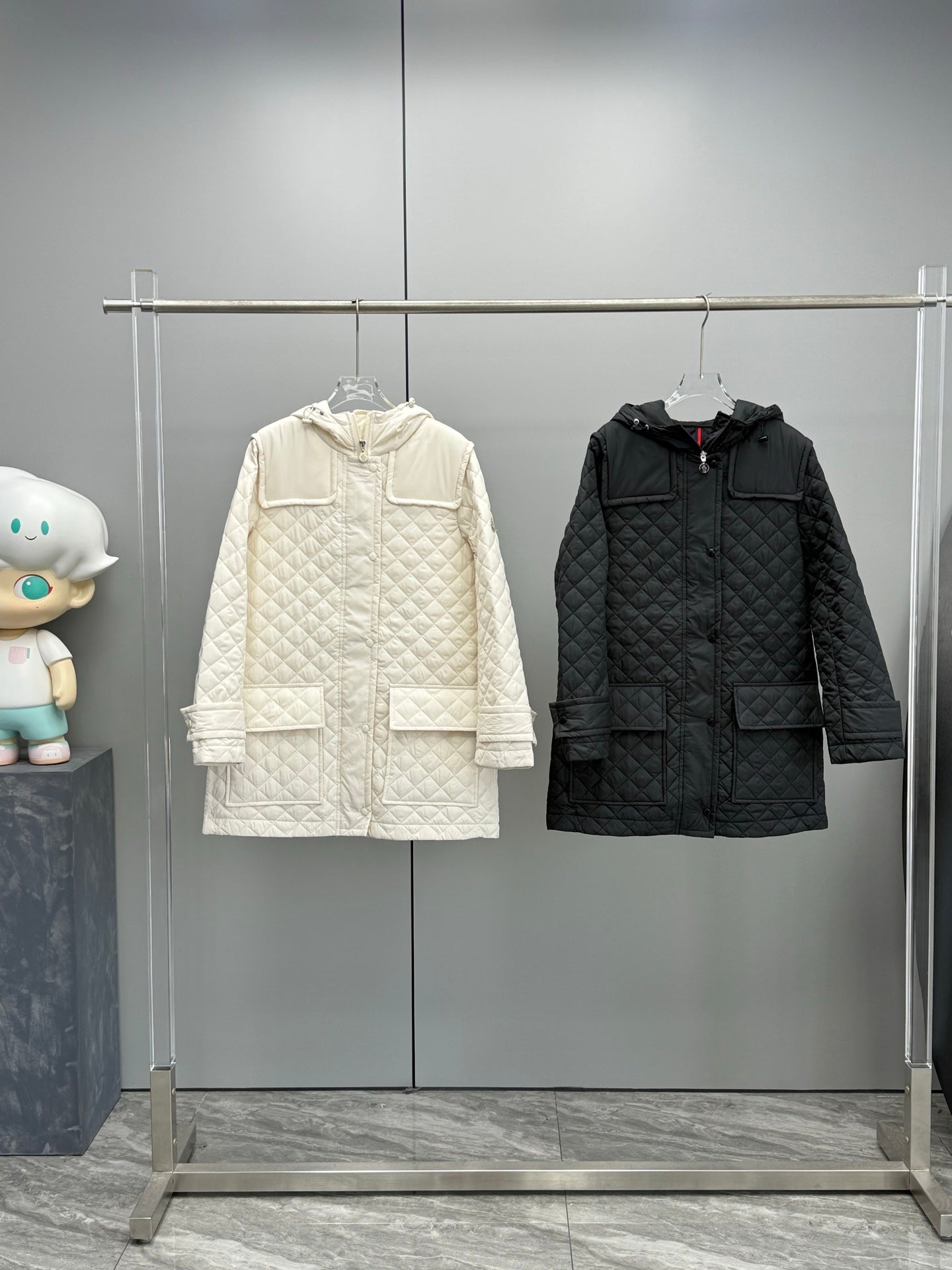 Moncler Chacenay Mid-Length Quilted Windbreaker and Down Jacket