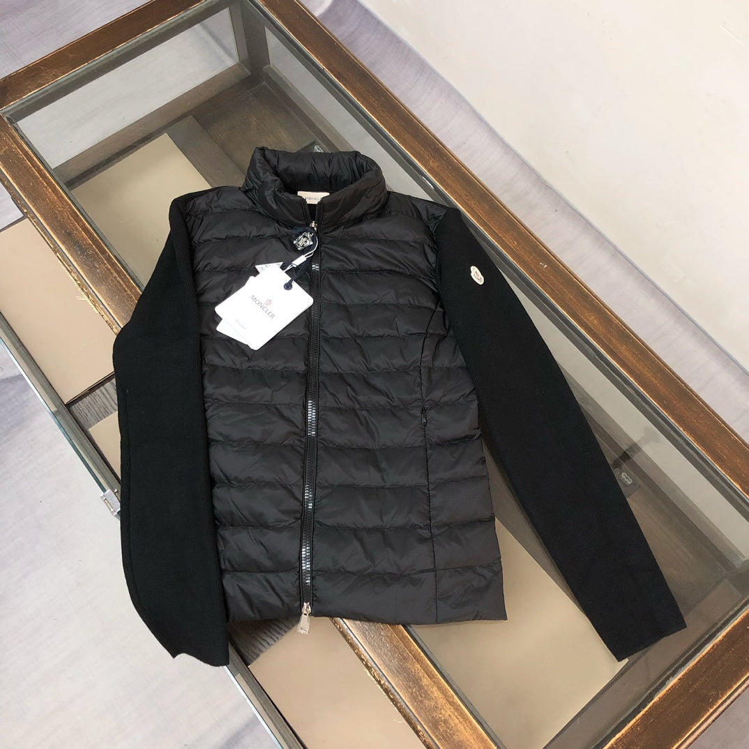 ** Moncler Wool-Knitted Down Jacket - Modern Elegance for Winter

**