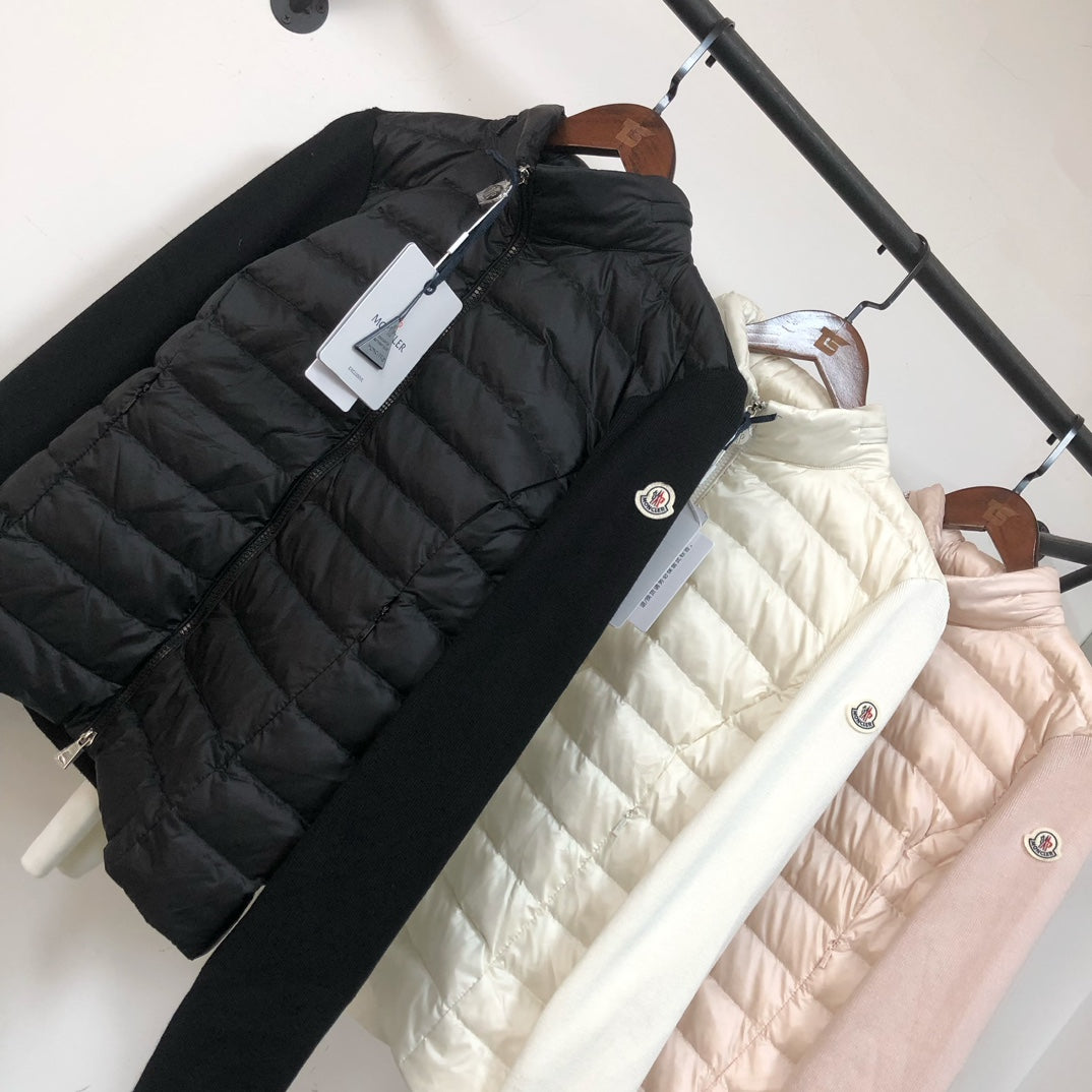 ** Moncler Wool-Knitted Down Jacket - Modern Elegance for Winter

**