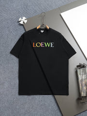 LOEWE Luo Yiwei Embroidered Round Neck Short-Sleeve T-Shirt - XS to L