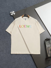 LOEWE/Luo Yiwei Embroidered Round Neck Short-Sleeve T-Shirt
