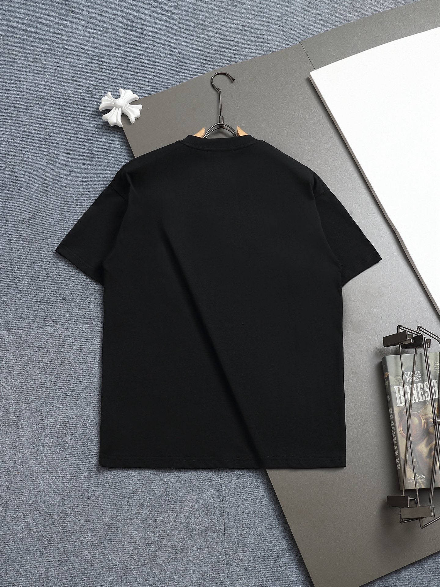 Prada Embroidered Round Neck Short Sleeve T-Shirt