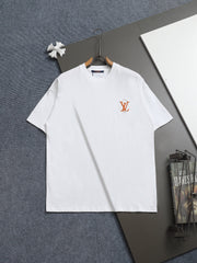Louis Vuitton 260g Round Neck Embroidered T-Shirt