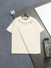 Burberry Embossed Logo T-Shirt - Short Sleeve Round Neck