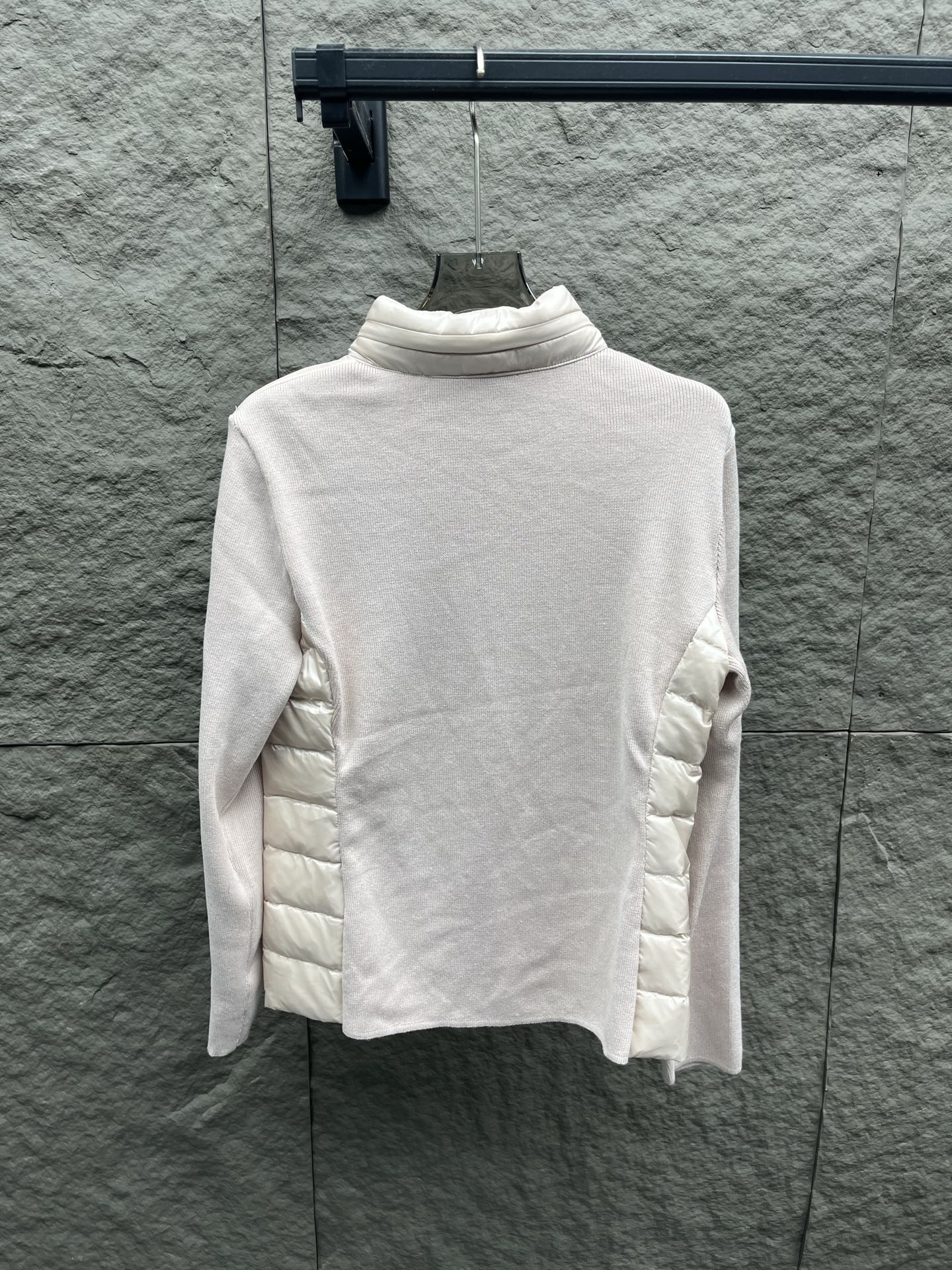 Moncler Spliced Wool Knitted Sleeves Down Jacket - Early Autumn Collection