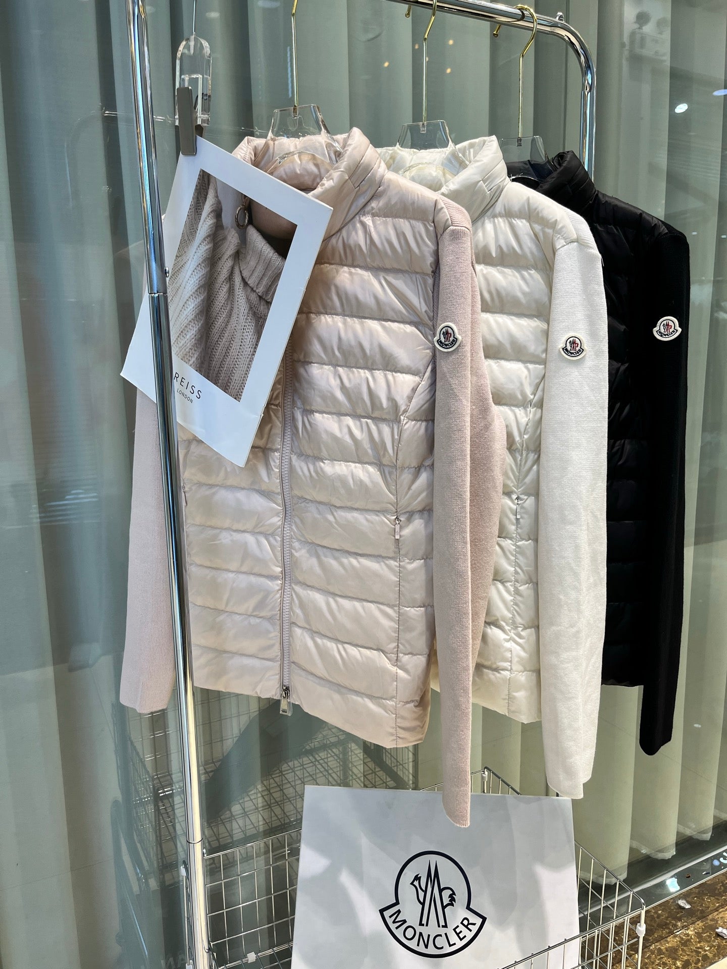 Moncler Wool Knitted Splicing Down Hooded Jacket - Luxury Winter Comfort