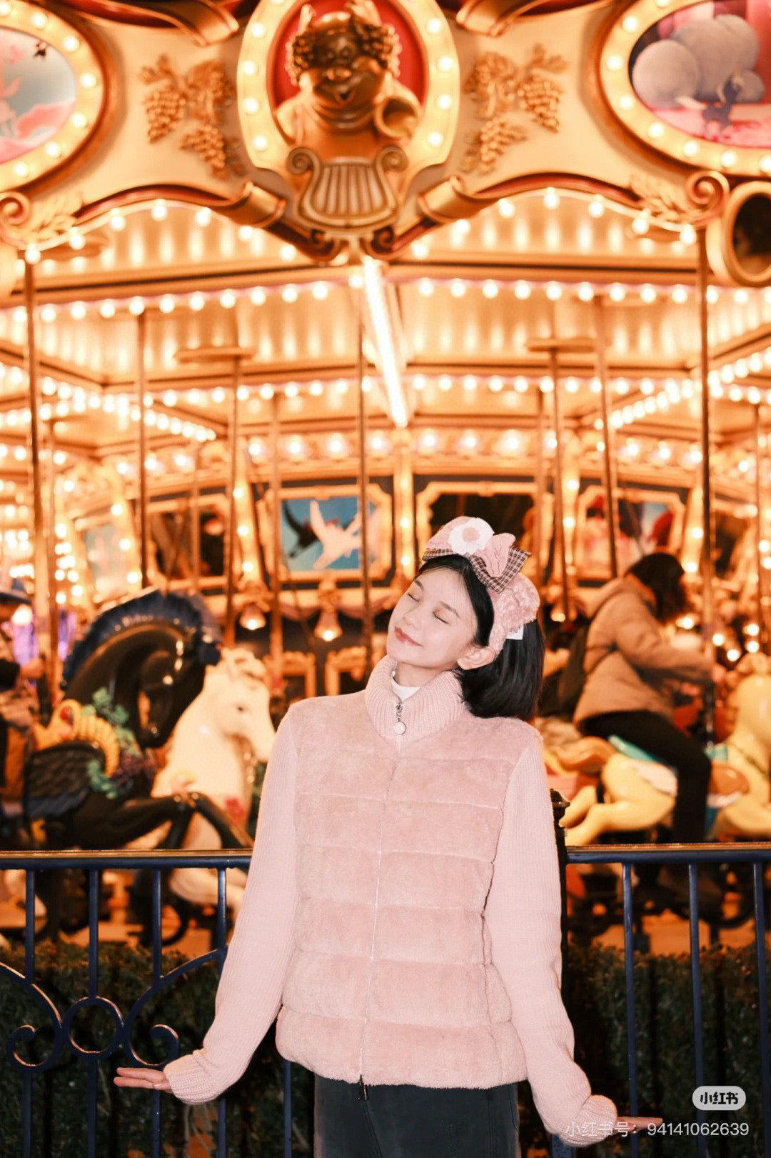 Moncler Teddy Furry Spliced Down Jacket - Off-White, Pink, Gray (Sizes S-L)