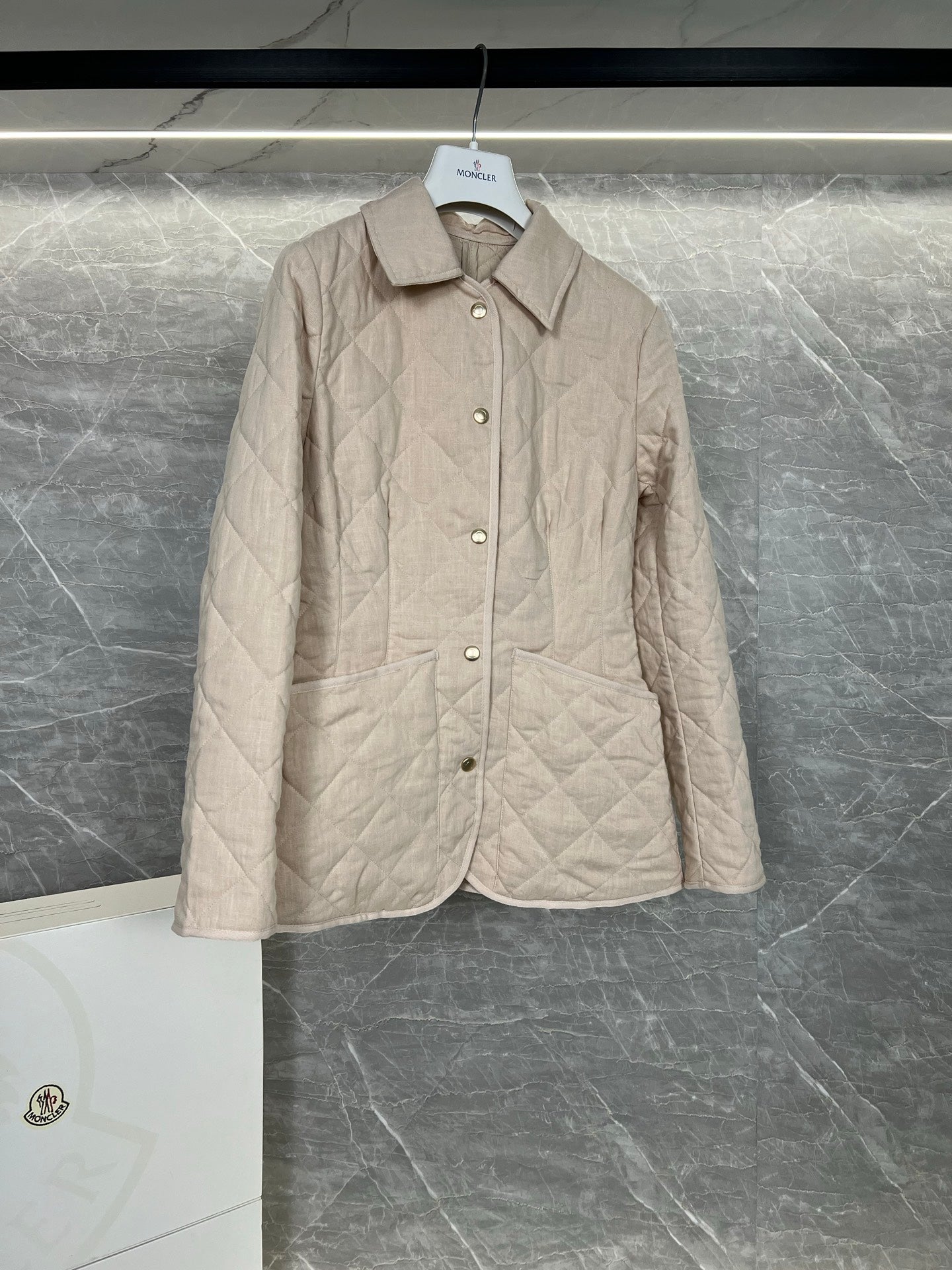 Moncler Uzes Women's Diamond Quilted Cotton Coat