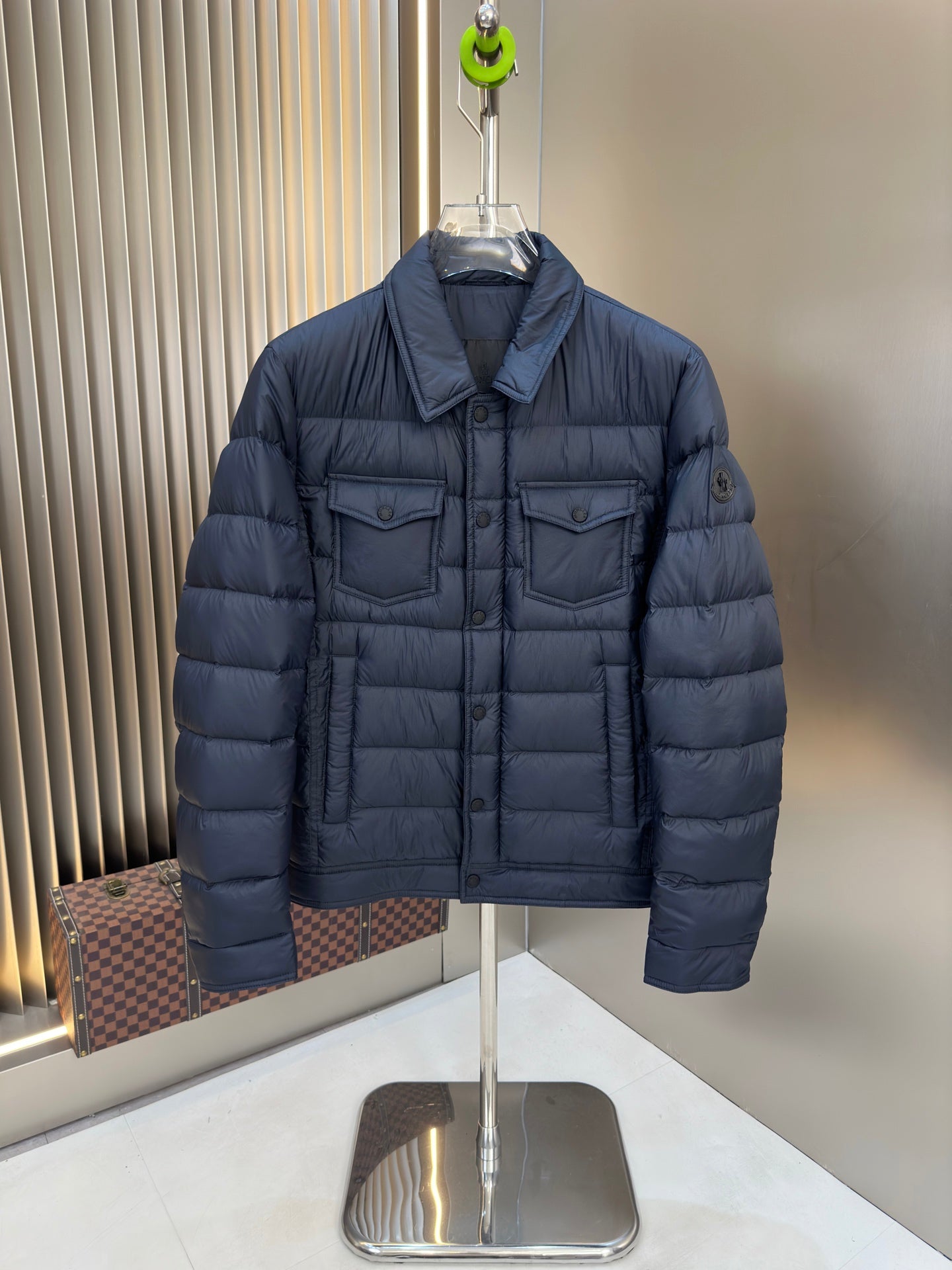Moncler-Inspired Unisex Lapel Down Jacket with Double Chest Pockets