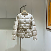 Moncler 2025 Women's Caramagne Belted Down Jacket â€“ Luxurious Winter Coat