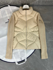 Moncler Men's Knitted Down Patchwork Cardigan Jacket