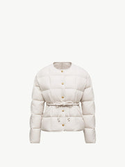 ** Moncler 2025 Womenâ€™s Caramagne Round Neck Belted Short Down Jacket

**