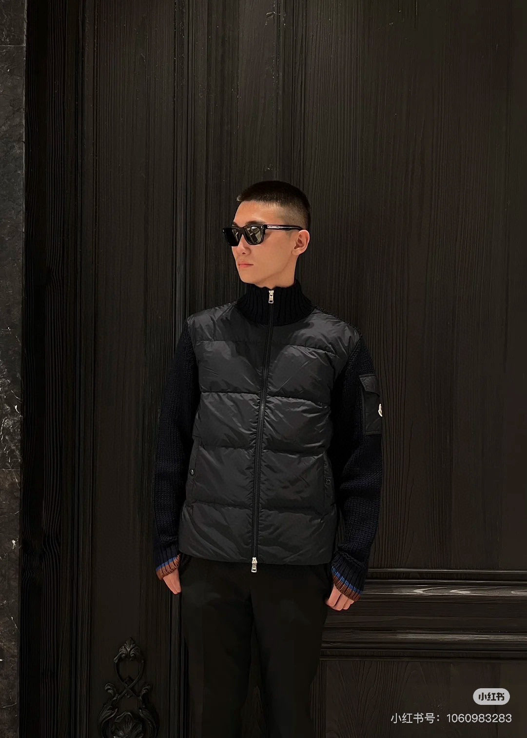 Moncler-Inspired Knitted Patchwork Down Jacket - Stylish & Warm