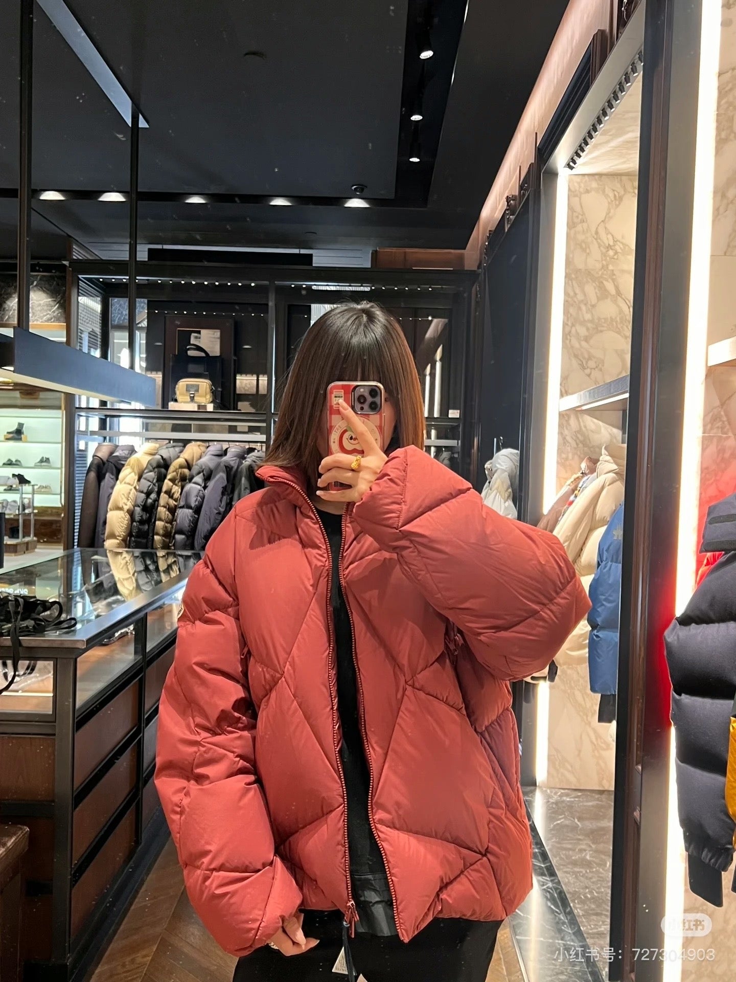 Moncler Men's Irregular Geometric Stand Collar Down Jacket