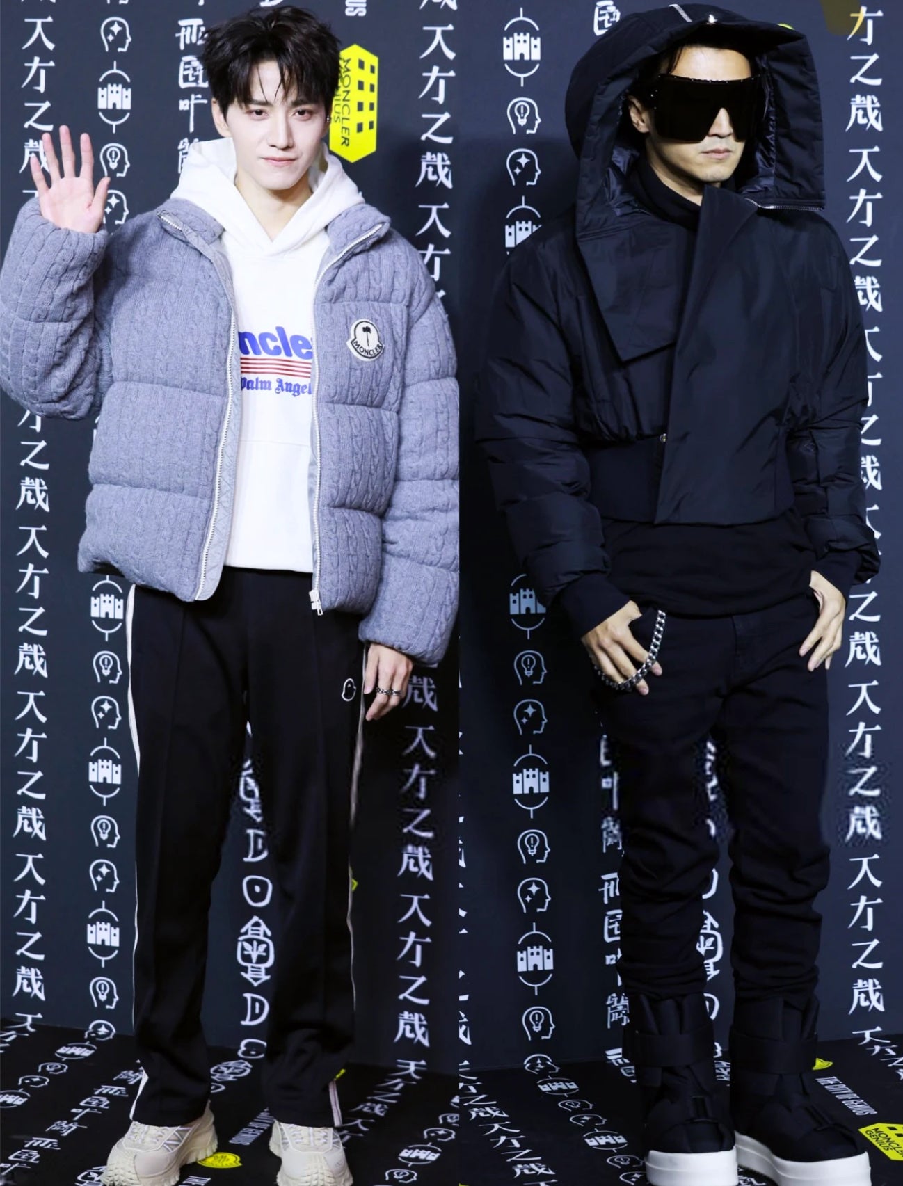 Moncler x Palm Angels Down Jacket - Wang Hongyi GENIUS Collaboration