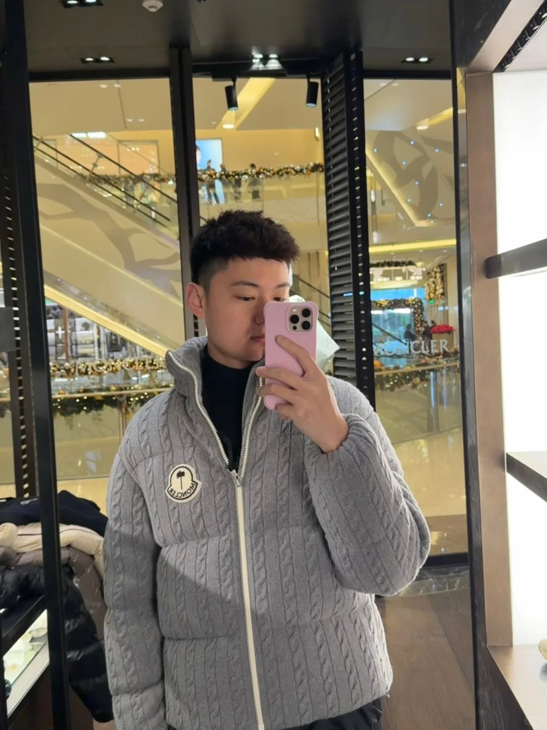 Moncler x Palm Angels Down Jacket - Wang Hongyi GENIUS Collaboration