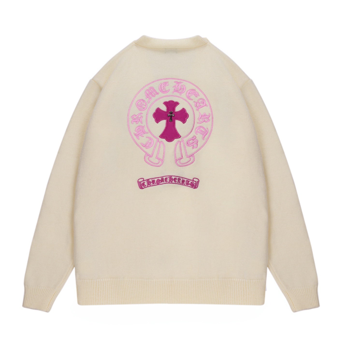 CH Crow Heart Pure Cotton Knitted Sweater Cardigan - Trendy Unisex Fashion