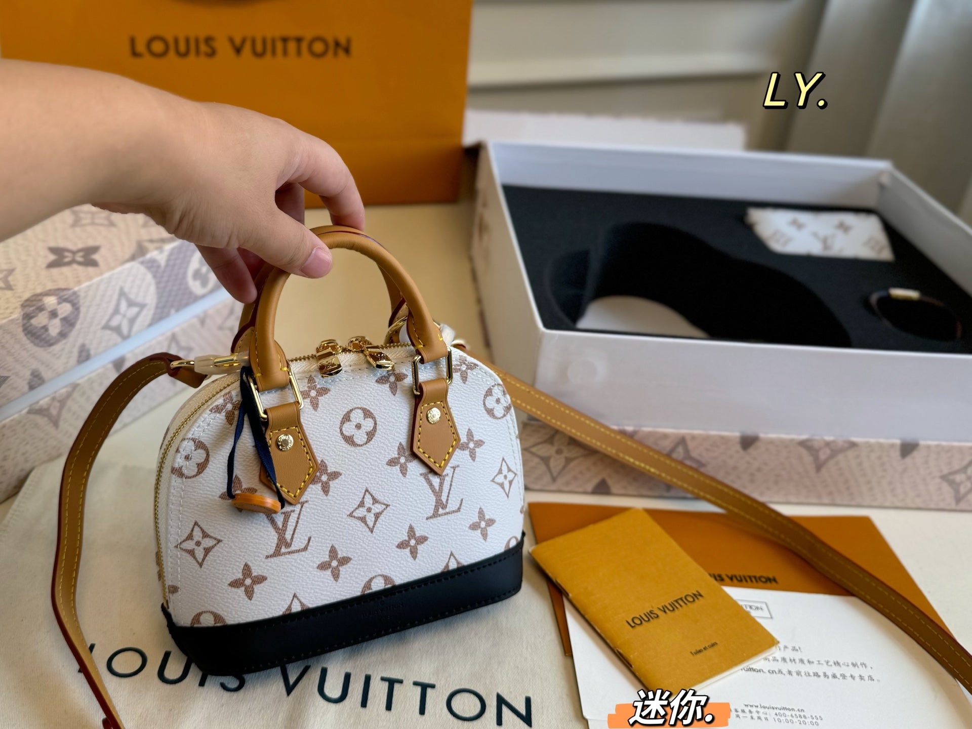 Louis Vuitton Nano Alma Shell Bag - Stylish Mini Gift Box Set