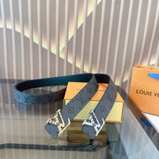 LV 2025 Retro Cowhide Buckle Belt - Authentic Designer Style