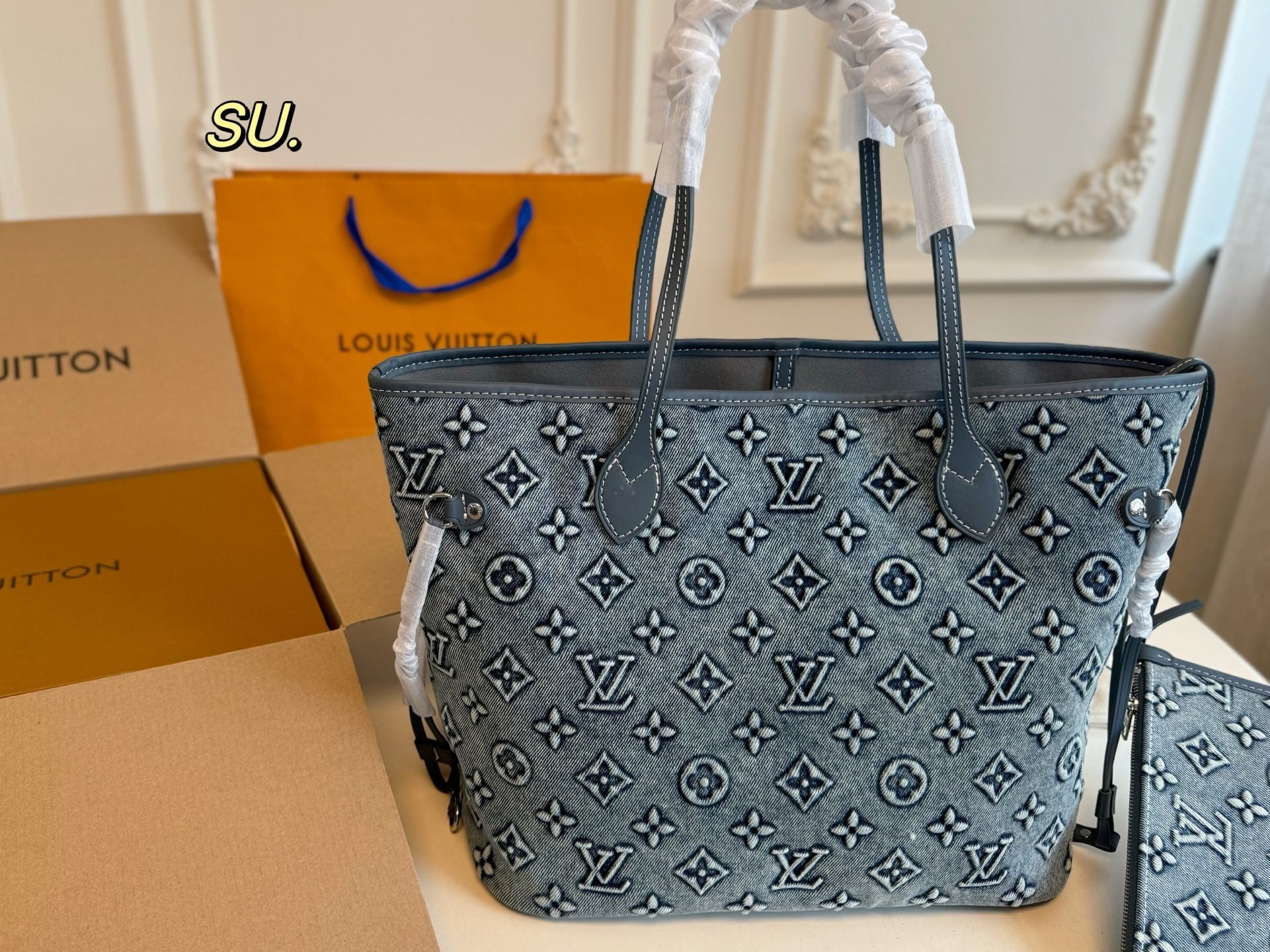 Louis Vuitton Denim Shopping Bag - Versatile Classic Tote