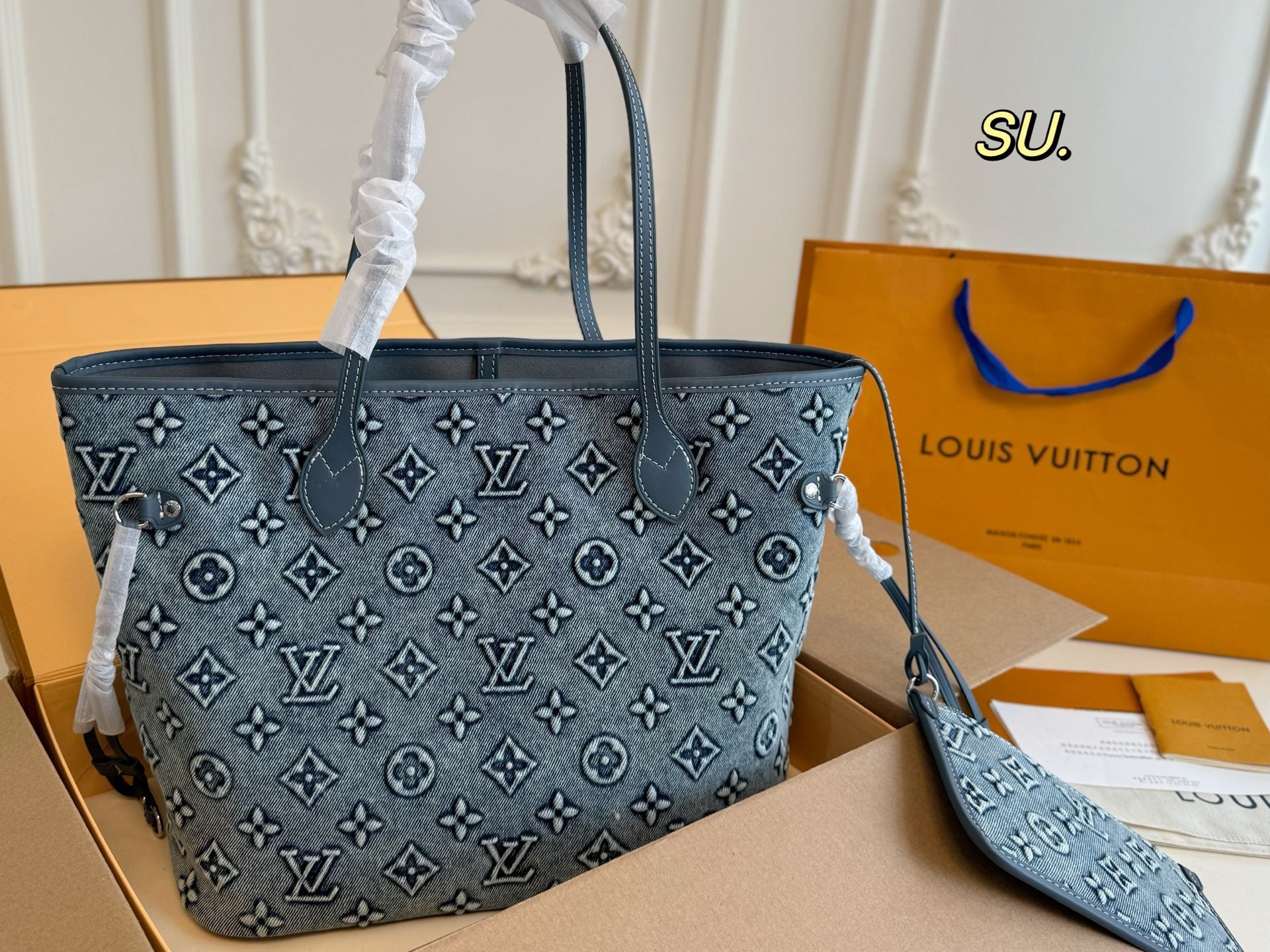 Louis Vuitton Denim Shopping Bag - Versatile Classic Tote