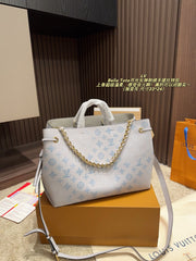 LV Bella Tote Moonlight Goddess - Embroidered Handbag in Milkshake White