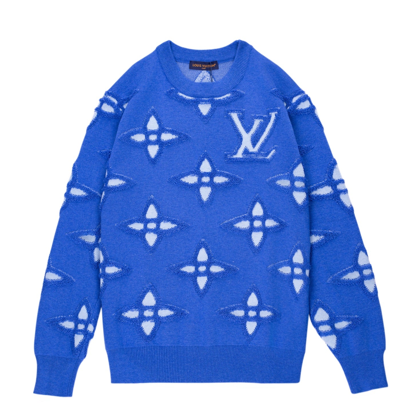 Luxury Jacquard Sweater â€“ TBG9901 in Blue & Gray