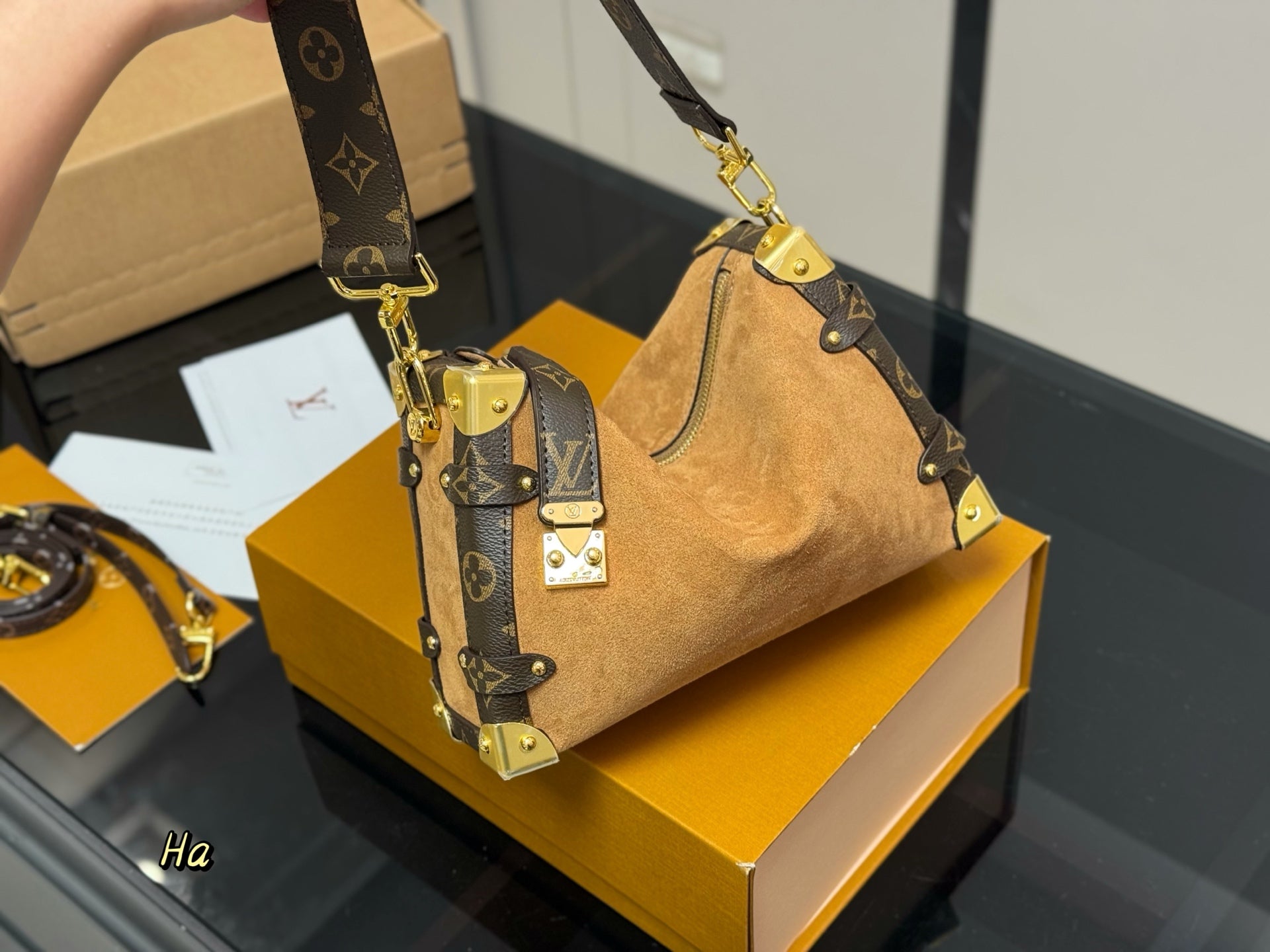 LV Wang Zha Gu Ailing Catwalk Soft Box - Stylish Folding Bag