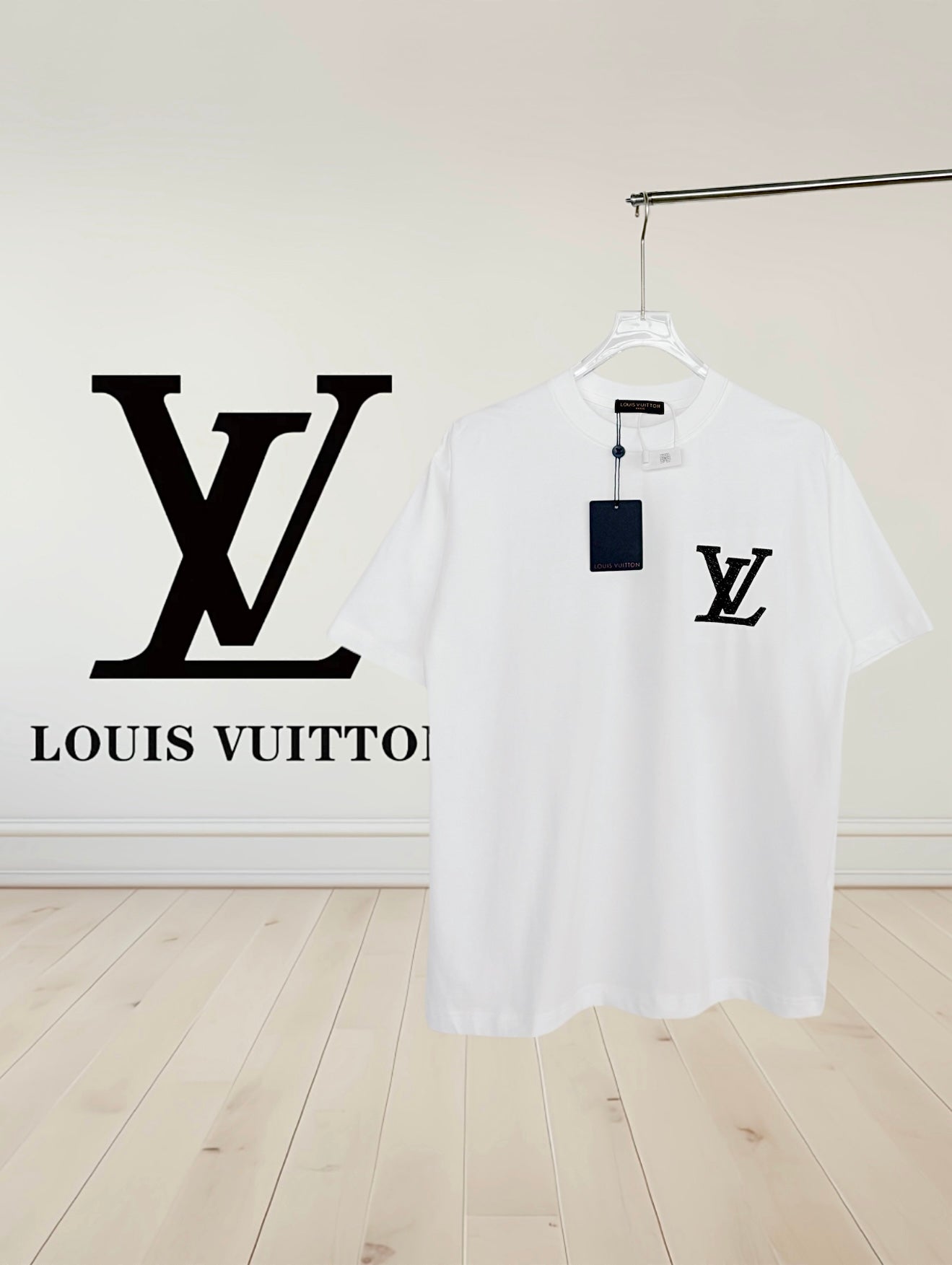 Louis Vuitton Unisex Short Sleeve Signature Embroidery Tee