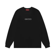 Gucci Unisex Long-Sleeved T-Shirt - 100% Cotton Logo Tee