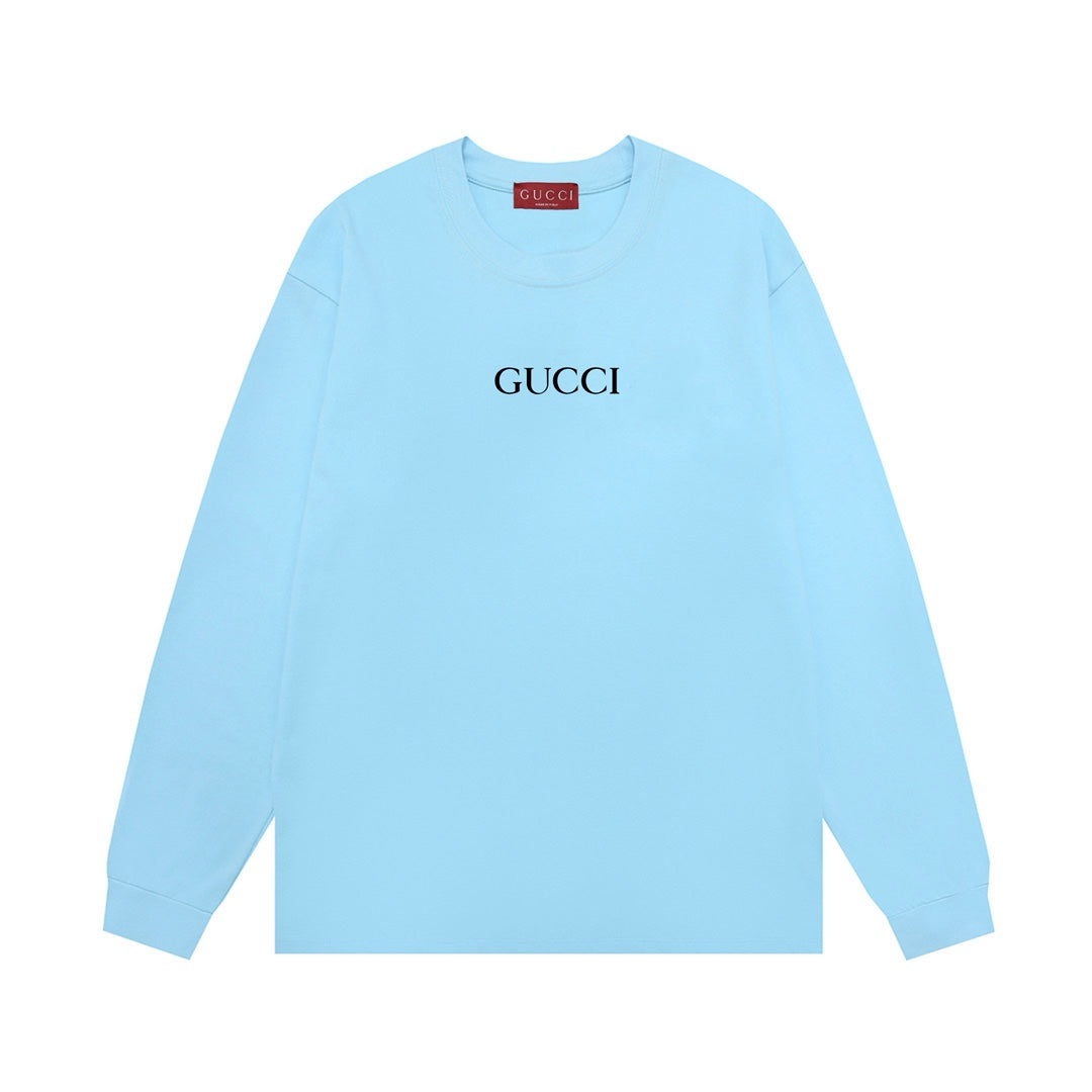 Gucci Unisex Long-Sleeve T-Shirt in Sky Blue