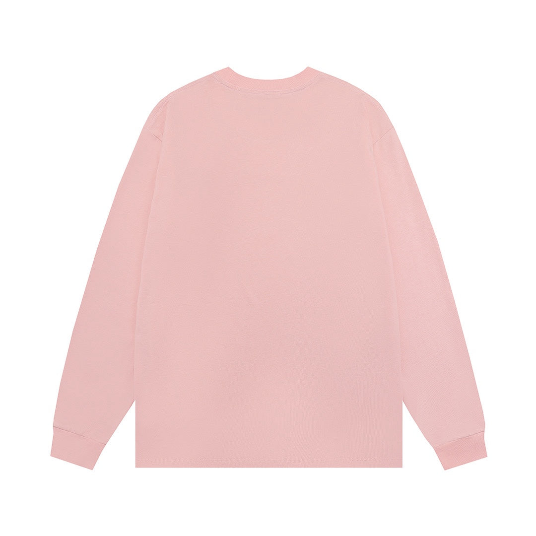 Gucci Unisex Long-Sleeve Logo T-Shirt in Pink
