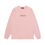 Gucci Unisex Long-Sleeve Logo T-Shirt in Pink