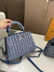 LV x Takashi Murakami Capucines MM Wool Crossbody Handbag