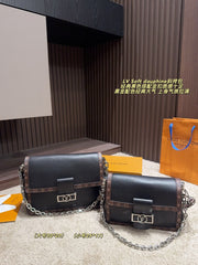 LV Soft Dauphine Crossbody Bag - Epi Black Gold